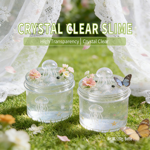 Squishy & Soothing Crystal Clear <b>Slime</b> Set with Modeling Clay & Play Dough Unisex Craft Toy for Kids - Product Image 1