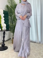Abaya musulmane pour femmes de haute qualité K-35, en satin de soie, style turc, grande taille, longueur cheville, coupe ajustée, pour mariage et usage quotidien