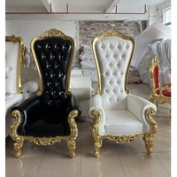 Venta Directa de Fábrica de Accesorios para Bodas, Silla de Estilo Europeo para Novios, Silla Real con Respaldo Alto para Hoteles, Clubes y Restaurantes