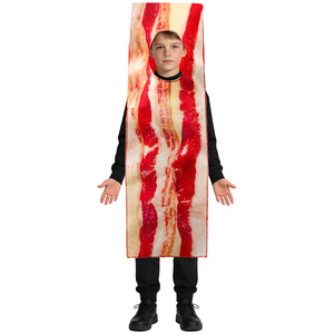 Costume de lanière de bacon pour enfants - Tunique amusante à imprimé alimentaire réaliste pour Halloween, Thanksgiving, la Semaine du <span class=keywords><strong>livre</strong></span> ou les fêtes costumées - Product Image 5