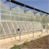 Serre commerciale multi-travées Sinok en polycarbonate, kit de couverture en plaques PC pour l'agriculture, pour légumes, fruits et fleurs