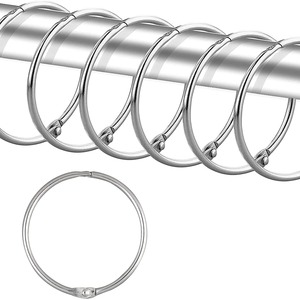 Curtain <b>Rings</b> Round Antique Bronze Iron DIY Movable For Curtain Poles - Product Image 3