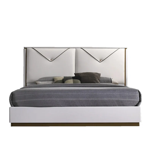 NOVA Ensemble de <span class=keywords><strong>chambre</strong></span> à coucher rembourré blanc 5 pièces <span class=keywords><strong>Chambre</strong></span> A Coucher Plate-forme complète <span class=keywords><strong>adulte</strong></span> Ensemble de meubles de suite pour <span class=keywords><strong>chambre</strong></span> à coucher - Product Image 3