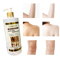 Échantillon OEM/ODM 500ml Lotion Corporelle Éclaircissante Anti-Âge Unifie le Teint Correcteur de Taches Brunes au Glutathion Éclaircissant Coudes Genoux