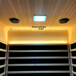 Sauna en bois de pruche de qualité commerciale pour 2 personnes avec contrôle de la température et éclairage LED pour hôtel et <span class=keywords><strong>centre</strong></span> de spa - Product Image 4
