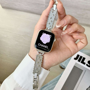 Correa de Reloj Inteligente de Metal con Incrustaciones de Diamantes para Apple S10 S11 IWatch 9, Nueva para Apple Watch 8 SE - Product Image 1