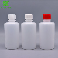 Bouteille de Réactif en Plastique à Col Étroit de 100 ml, Bouteille Ronde pour Laboratoire, Vente Chaude