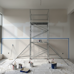 Plateforme mobile pliable en acier galvanisé avec <span class=keywords><strong>poulie</strong></span> pour utilisation extérieure, capacité de charge de 250 kg - Product Image 5