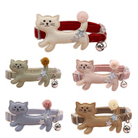 Nouveau collier pour animaux de compagnie 2026 en cordon de laine avec nœud et clochette, collier pour chat et chien, accessoires pour animaux de compagnie