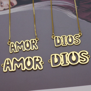 Conector de Corazón MAMA Chapado en Oro de 18K Kadi Amor <span class=keywords><strong>Dios</strong></span> para Regalo del Dí<span class=keywords><strong>a</strong></span> de la Madre, Joyerí<span class=keywords><strong>a</strong></span>, Fabricación de Collares y Pulseras - Product Image 4