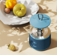 Nouvelle Lampe LED Portable Effet Flamme 2026 pour Camping Extérieur avec Haut-Parleur Bluetooth Sans Fil