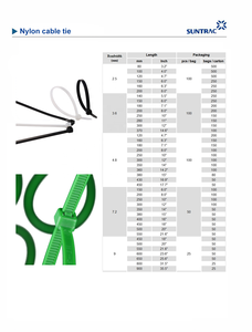 Abrazaderas de nailon liberables SUNTRAC NCT01 con certificación CE ROHS REACH (pulgadas/métricas) para tuberías y mangueras - Product Image 5