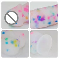Dildo de Silicona para Masturbación Lésbica, Pene Realista, Juguete Sexual Transparente de 32 cm, Dildo de Silicona Súper Grande y Realista