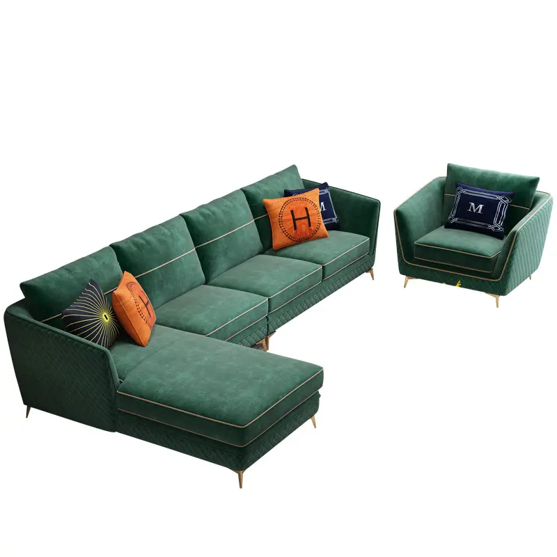 Light luxury minimalist home Furniture latest living room sofa design sectional set modern fashion nordic style tv room sofa