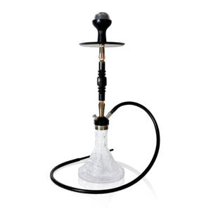 Set Narghilè Classico di Lusso in Alluminio con Tubo Dritto, Tecnica a Specchio, Fumo Morbido, Stile Russo, Include Confezione Regalo - Product Image 1