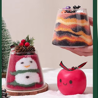 Kit de Velas Aromáticas de Arena Personalizadas con Vaso de Vidrio, Regalo Navideño, de Halloween, con Etiqueta Privada, Aromas Mixtos