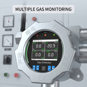 Industrial Wall-Mounted Gas Detector Aluminum Alloy Fixed <b>Monitor</b> with LCD Display & Sound-<b>Light</b> Alarm - Product Image 4
