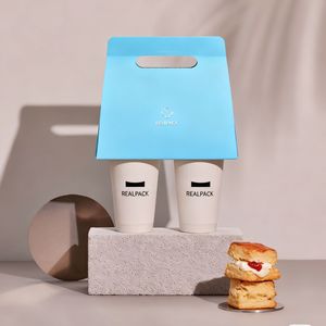 One-Stop Shipping Custom Logo Printed Disposable Double Wall Paper Cups Biodegradable Single & Double Layer