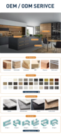 Set Dapur Modular Shaker Modern yang Dapat Disesuaikan, Konstruksi MDF, Ramah Apartemen, Kompatibel dengan Wastafel Island, Warna Krem Beige