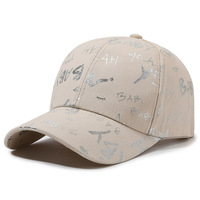 Nueva gorra de béisbol estampada de moda para mujer, gorra de béisbol para correr de verano con ala ancha