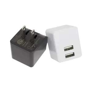 Pengisi Daya Adaptor 5V 2,4 A, Colokan USB Ganda untuk Jepang