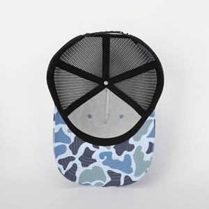 Trucker Hats High Quality Camo Trucker Hat Bulk 5 Panel Mesh Trucker Hats With Custom 3D embroidery Logo <b>Mens</b> <b>Baseball</b> <b>Caps</b> - Product Image 3