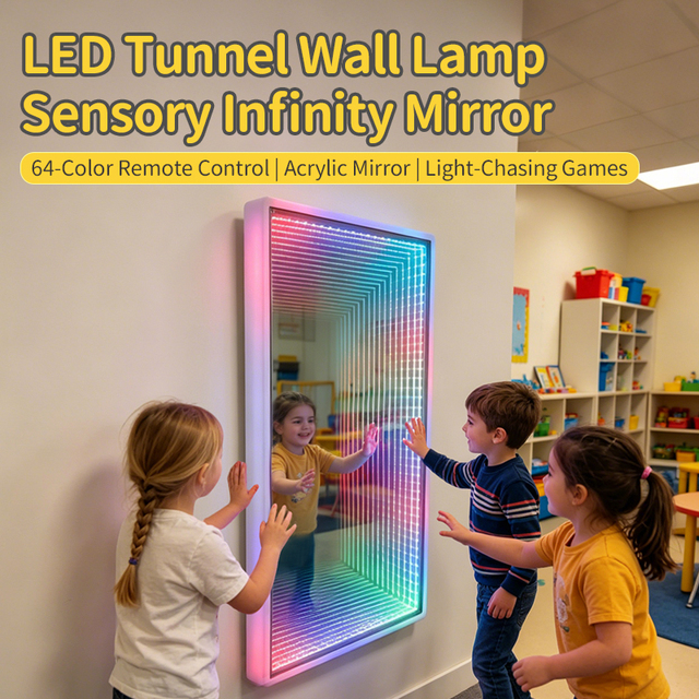 RGB 3D Infinity Mirror LED Night Light , Creative Home & Party Decoration