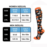 Chaussettes de compression de course à pied en plein air pour hommes et femmes Stocks de mollet 3D des fabricants Chaussettes de sport multicolores