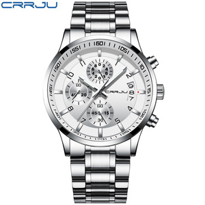 Reloj de Cuarzo de Estilo Ejecutivo para Hombre, Esfera Grande de 42 mm, Acero Inoxidable, Cierre Plegable, Casual, Resistente al Agua, Cronómetro, 2022 - Product Image 4