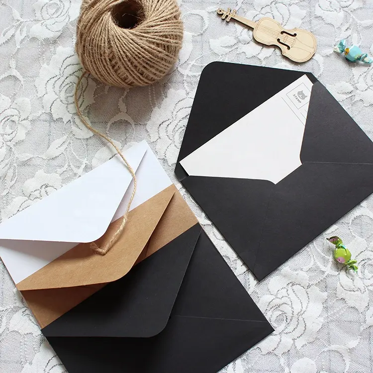 Personalizado design de alta qualidade cartões de casamento e envelopes para cartão de convite de convite de casamento de luxo envelope de papel