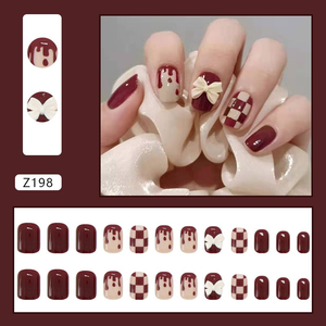 <strong>Simple</strong> French Flowers 3D Artificial Fingernails Press on <strong>Nails</strong> Private Label Dropshipping Press on <strong>Nails</strong> - Product Image 2