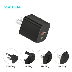 Adaptador de corriente inteligente para teléfono móvil Qc Pd de viaje rápido para Huawei Iphone 15 cargador portátil pequeño tipo C Gan de carga rápida