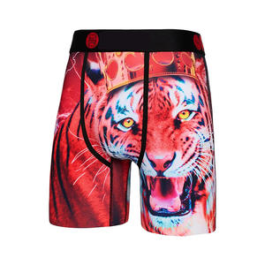 Calzoncillos <span class=keywords><strong>Boxer</strong></span> Deportivos Largos de Cinco Puntos para Hombre, Estilo Europeo Americano, Transpirables, Tejidos, Estampados, con Logotipo - Product Image 4