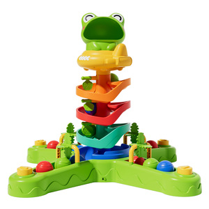 Jouet tournant en forme de grenouille, tour arc-en-ciel, rotation électrique, pour enfants de 3 ans et plus, ensemble de jeu éducatif précoce - Product Image 5