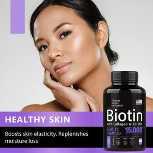 Cápsulas de biotina de etiqueta privada OEM cápsulas de biotina de colágeno para la salud de las uñas y la piel del cabello - Product Image 4