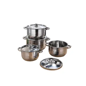 Ensemble de casseroles de toutes tailles, style moderne, forme ronde, casseroles et poêles antiadhésives, batterie de cuisine antiadhésive