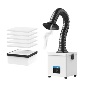 מטהר עשן שולחני נייד וחסכוני באנרגיה Fumego DX50 בעל יעילות גבוהה עם מסנן HEPA להלחמה ידנית, מסיר עשן. - Product Image 2