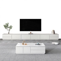Hochwertiger Holz-TV-Ständer Moderner TV-Schrank Couchtisch-Einheit für Wohnzimmer-Möbel
