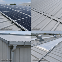 Structure en acier à ossature rigide préfabriquée pour entrepôt, centre d'inventaire ventilé, clé en main