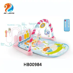 Wholesale game controller toy baby-2020 New design baby piano gym mat with microphone and remote control baby activity game blanket