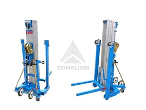Mini élévateur de matériaux pour passages étroits, adapté aux couloirs et portes étroites, pour le transport de matériaux de construction dans les stands de centres commerciaux intérieurs. - Product Image 2