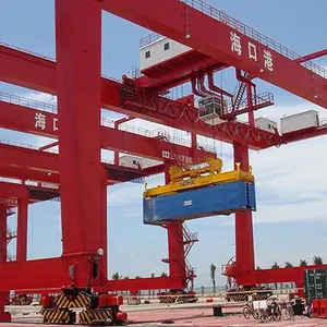 Grue de portique mobile montée sur rail du port 40ton 50ton de chantier naval pour soulever le levage de conteneur de 20ft 40ft