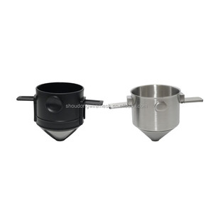 Filtre à café réutilisable double paroi en acier inoxydable 304, écologique, de qualité alimentaire, pour <span class=keywords><strong>Nespresso</strong></span>, capacité 300 ml, double oreille, portable, certifié CE - Product Image 4