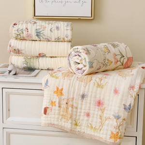 Toalla de Baño Envolvente para Bebé, de Gasa de Bambú y Algodón, con Estampado de Dibujos Animados, con Borde de Crepé de Seis Capas, para Todas las Estaciones - Product Image 4