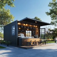 Nouvelle conception de maison préfabriquée de luxe moderne en conteneur, maison préfabriquée, magasin de café en conteneur personnalisé