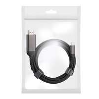 1.8M 4K 60HZ USB 3.1 USB-C Type C vers HDMI Câble HDTV Adaptateur connecter téléphone portable au câble TV