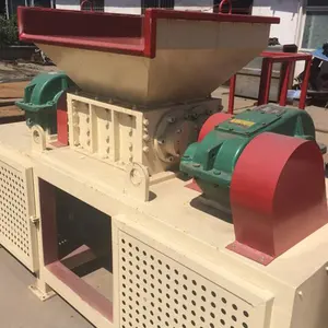 Çelik için endüstriyel kağıt atık karton lastik parçalama makinesi sistemi, iki şaft saman plastik parçalayıcı kırma makinesi