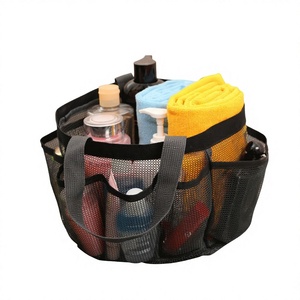 Sacs en filet robustes SH portables à séchage rapide de 5 pouces avec 4 à 6 compartiments pour l'organisation de la salle de bain, les jouets de plage et le rangement sous la douche - Product Image 5