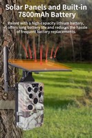 Cámara de Rastreo Solar 4G con CMOS de 14MP, Video 2.7K, Resistente al Agua IP66, Batería de Iones de Litio de 7800mAh, 120 FOV, para Vida Silvestre