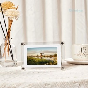 Xu hướng mới 7 inch trong suốt Acrylic khung ảnh kỹ thuật số pha lê Máy nghe nhạc quảng cáo chuyển động khung video IPS màn hình thả vận chuyển - Product Image 2